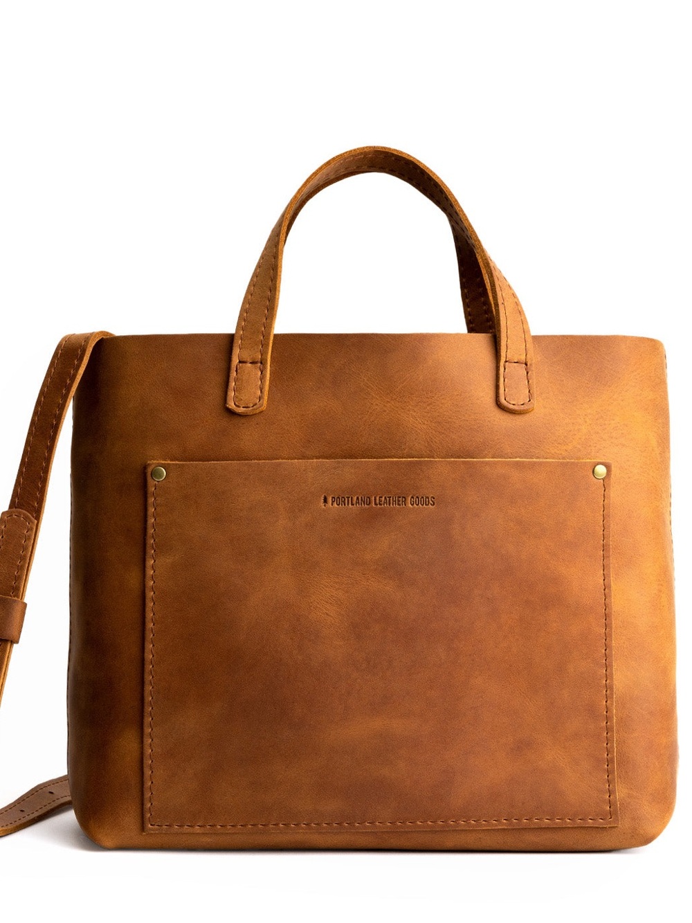 Portland Leather Medium Crossbody Tote- Dakota